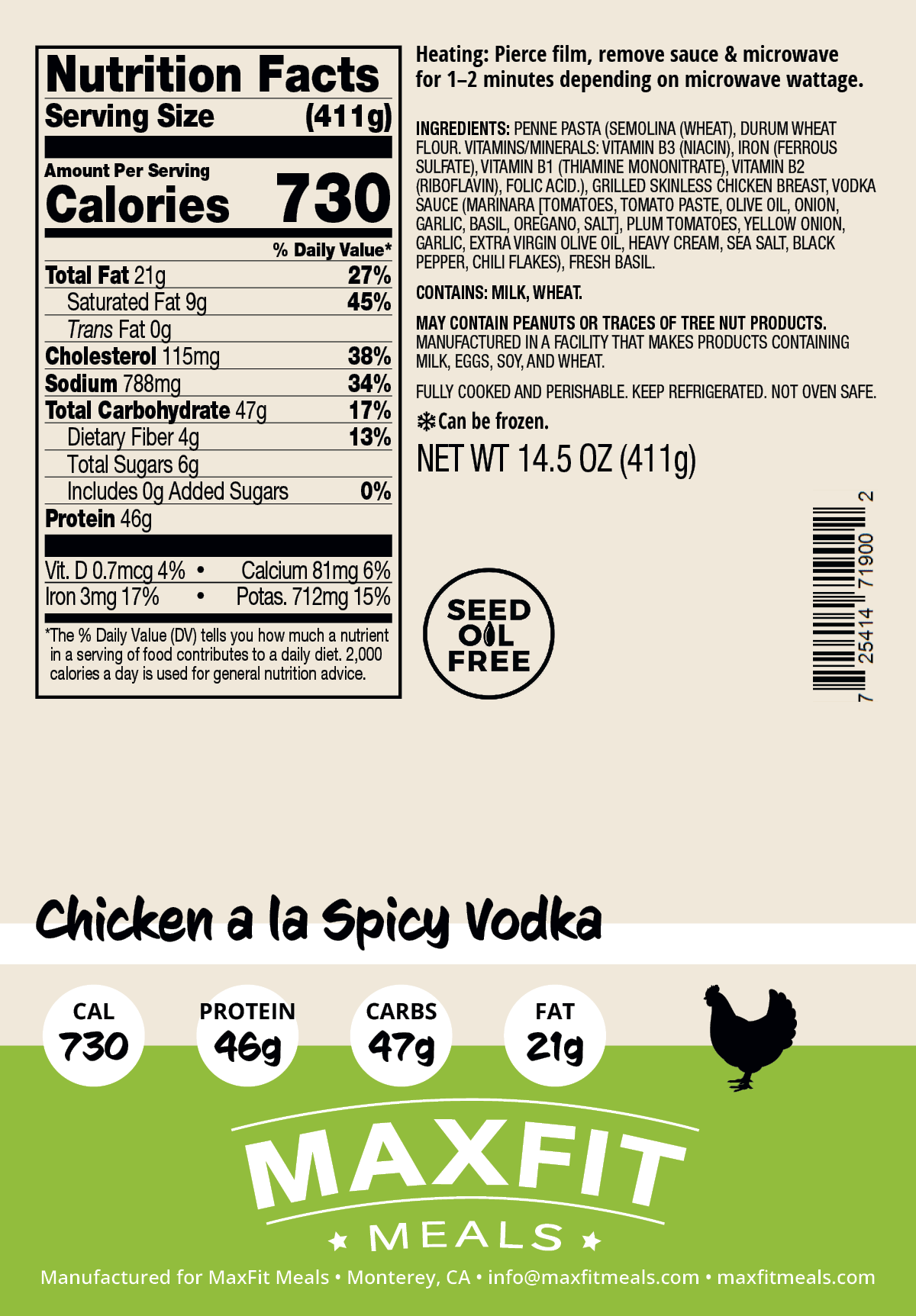 Chicken a la Spicy Vodka