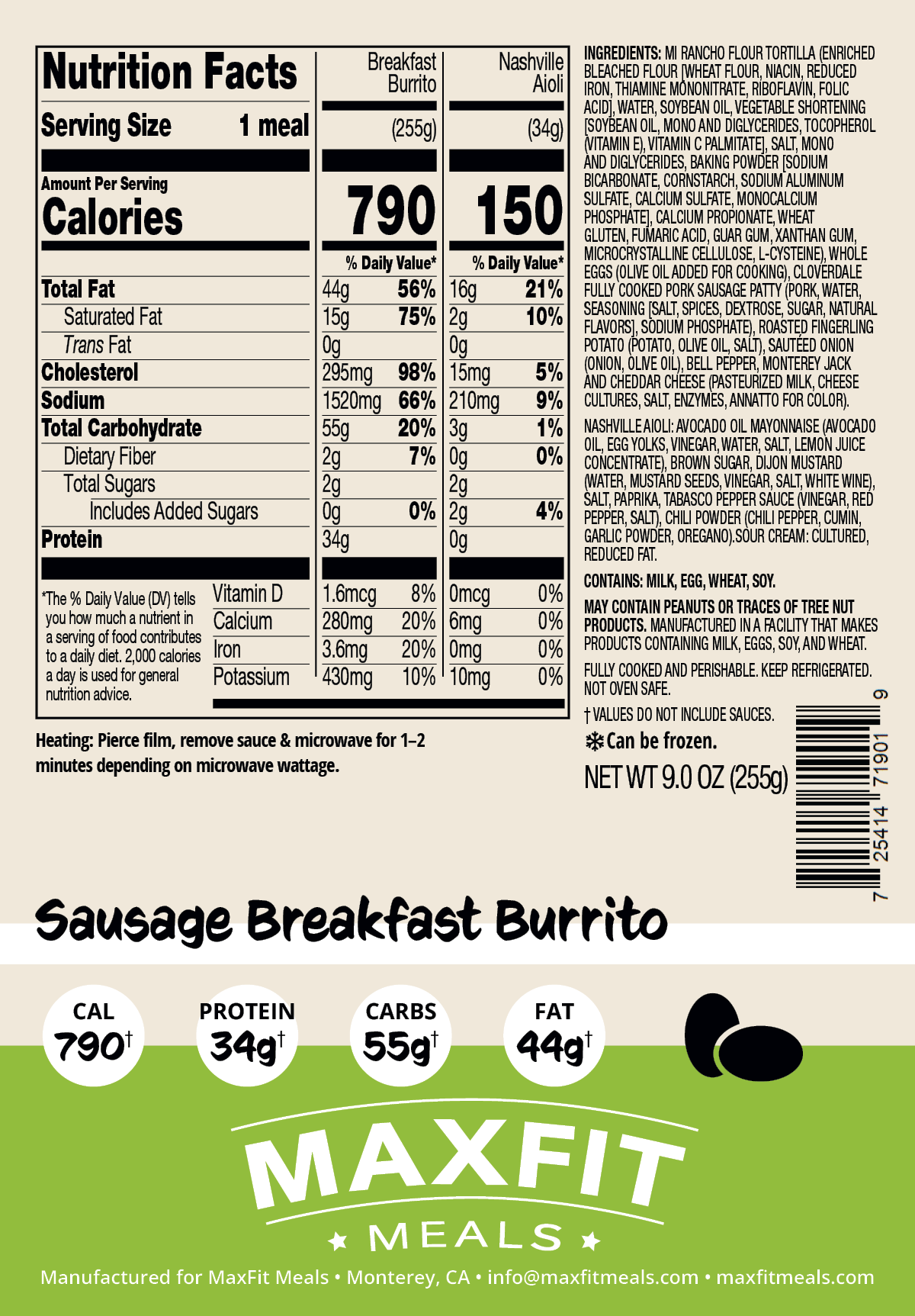 Sausage Breakfast Burrito