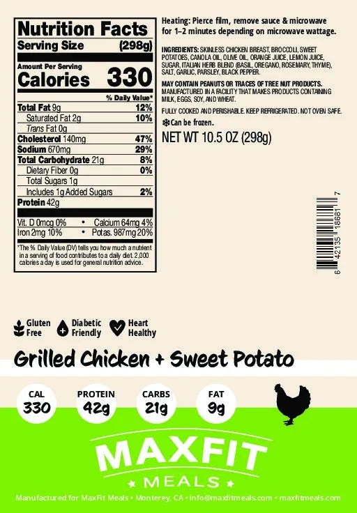 Grilled Chicken + Sweet Potato