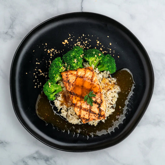 Peach Chipotle Glazed Salmon