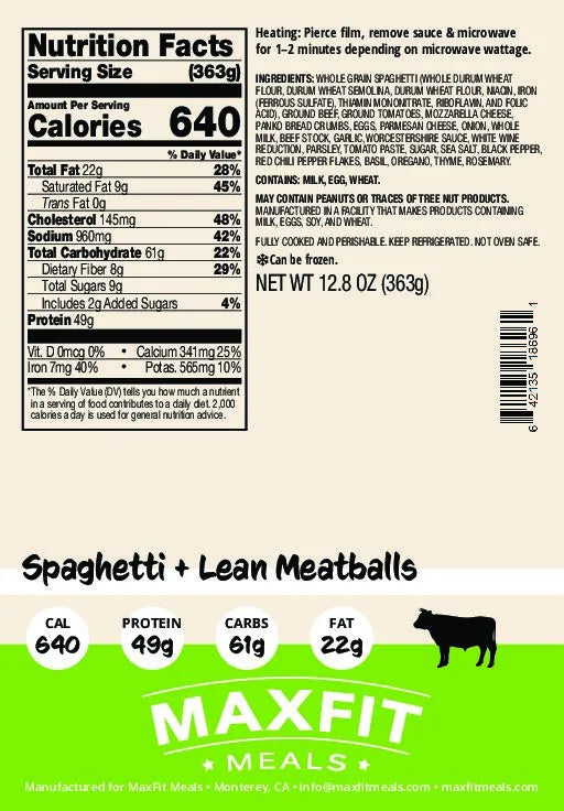 Spaghetti + Lean Meatballs