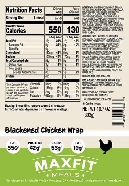 Blackened Chicken Wrap