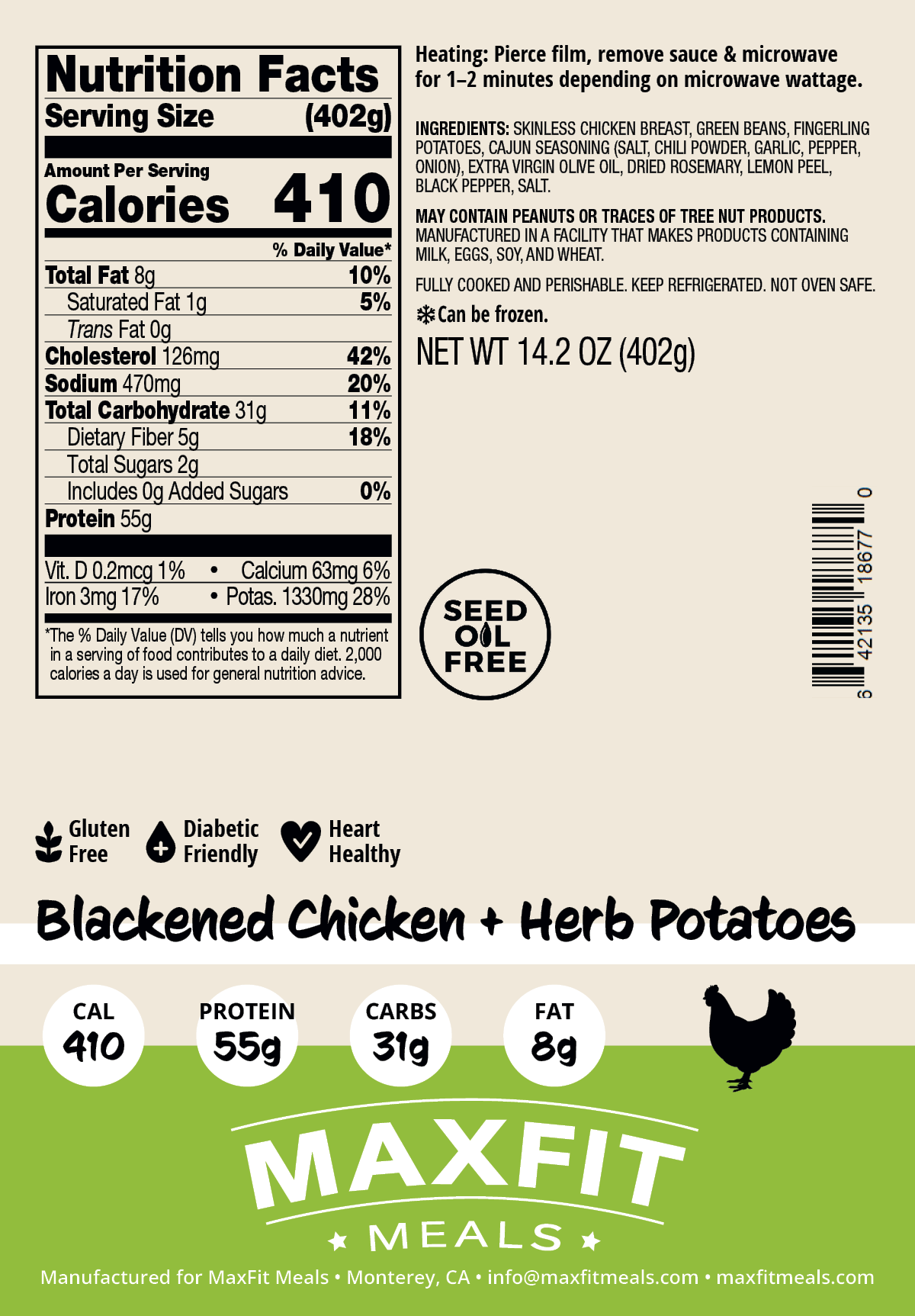 Blackened Chicken + Herbed Potatoes