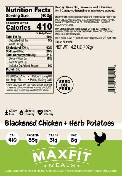 Blackened Chicken + Herbed Potatoes