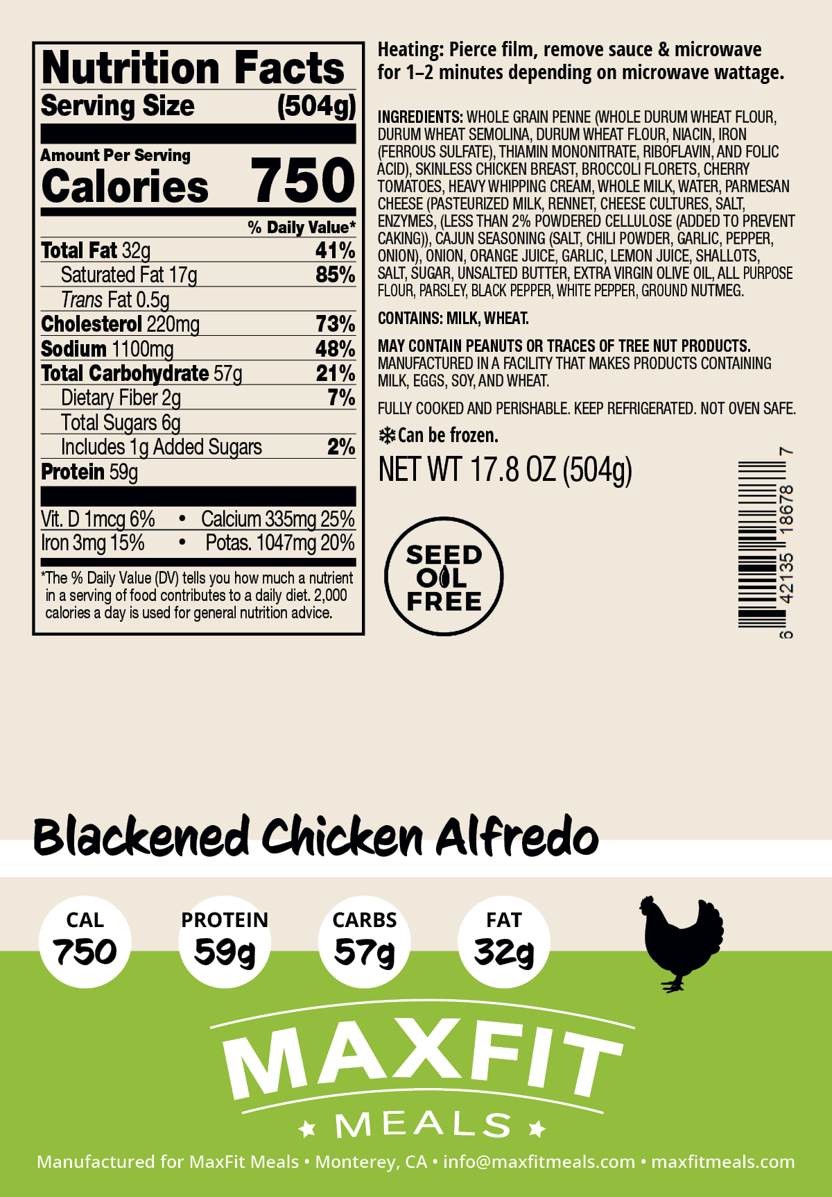 Blackened Chicken Alfredo