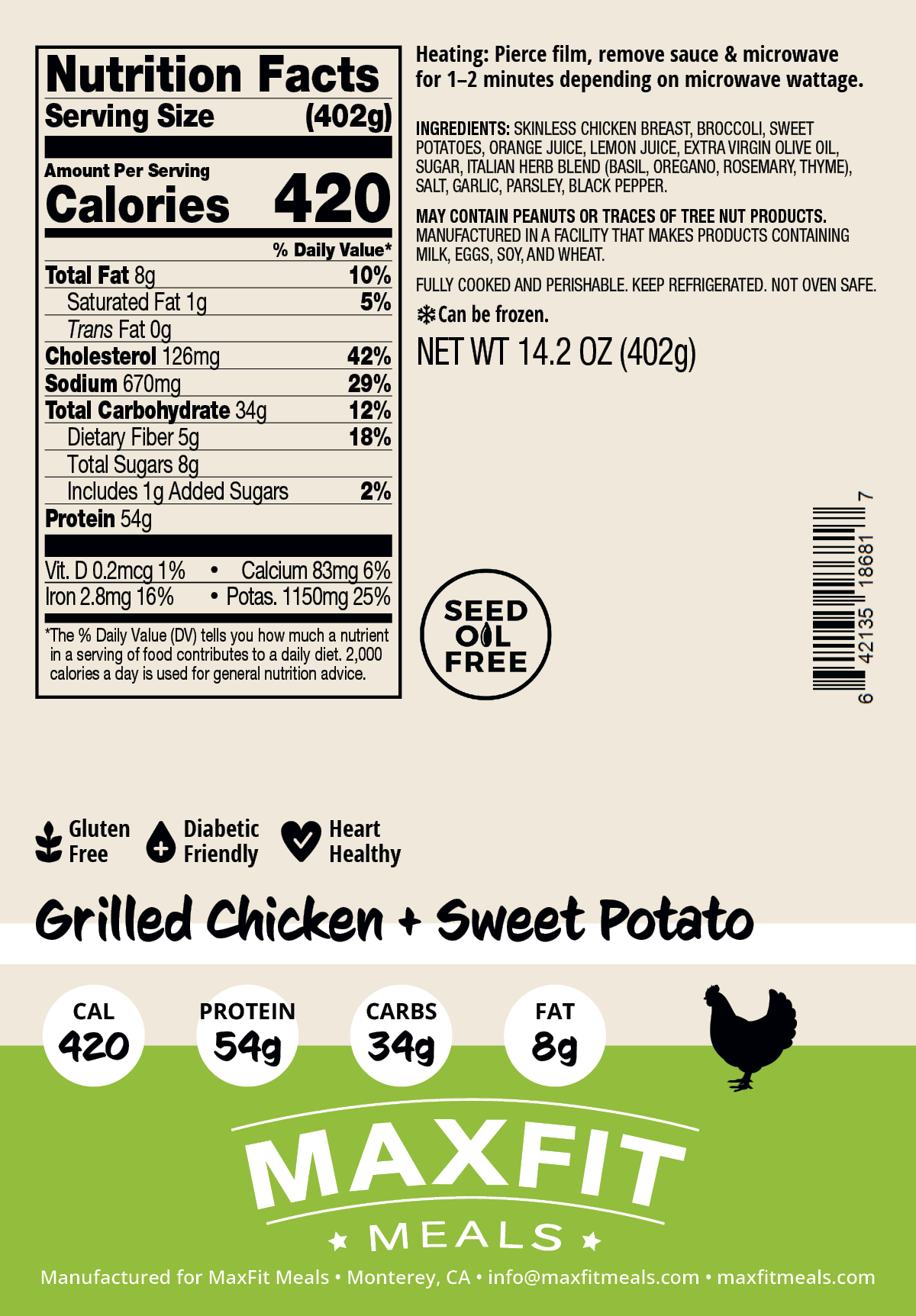 Grilled Chicken + Sweet Potato