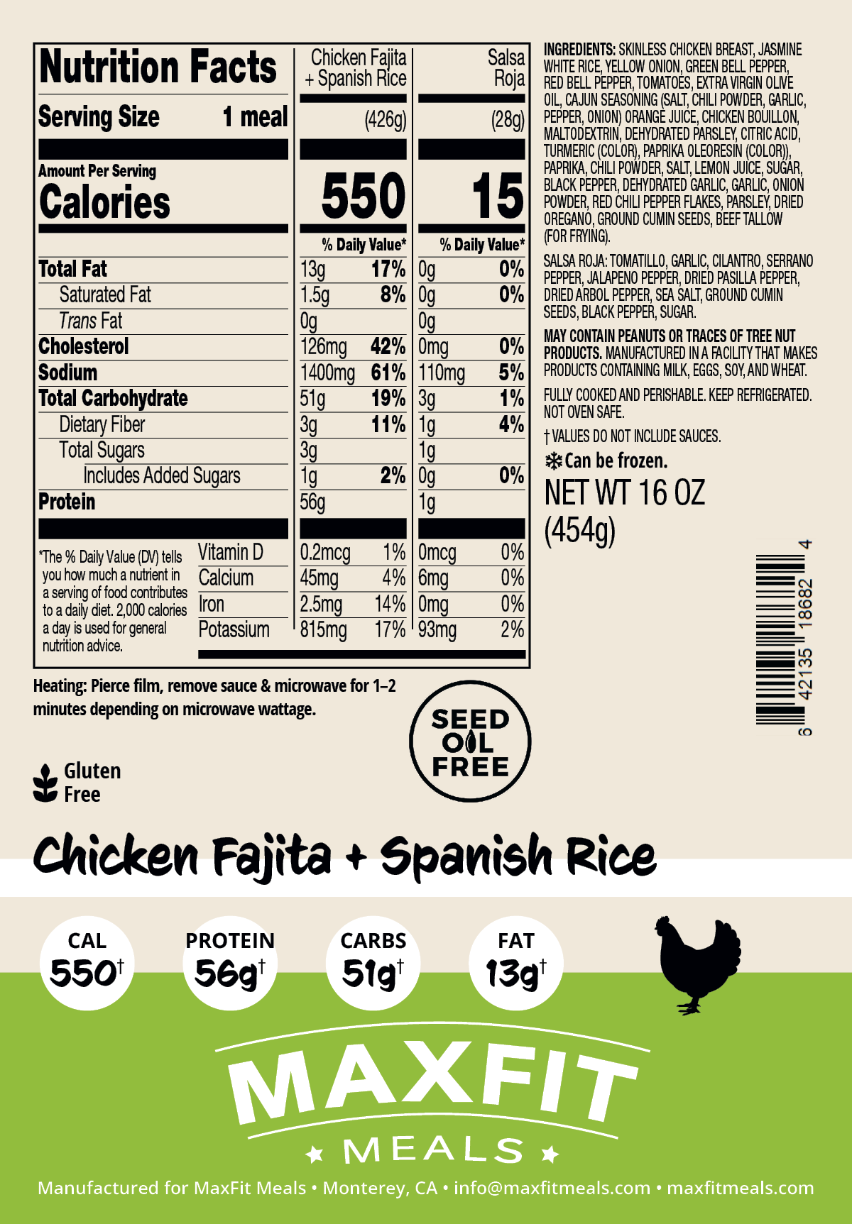 Chicken Fajita + Spanish Rice