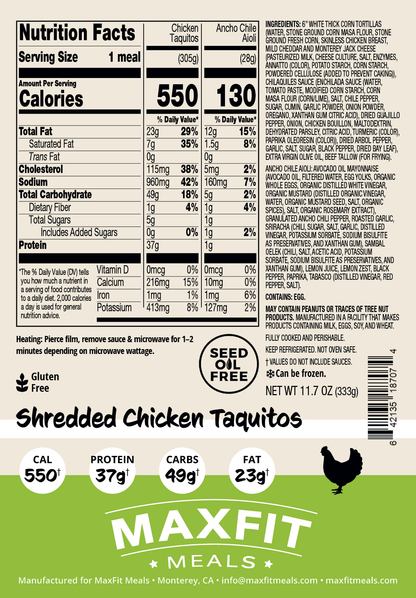 Shredded Chicken Taquitos