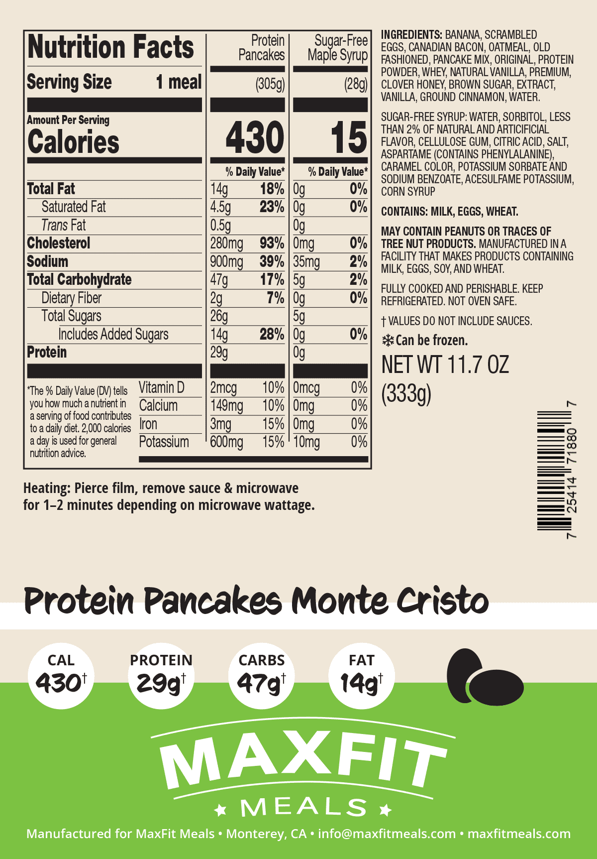 Protein Pancakes Monte Cristo
