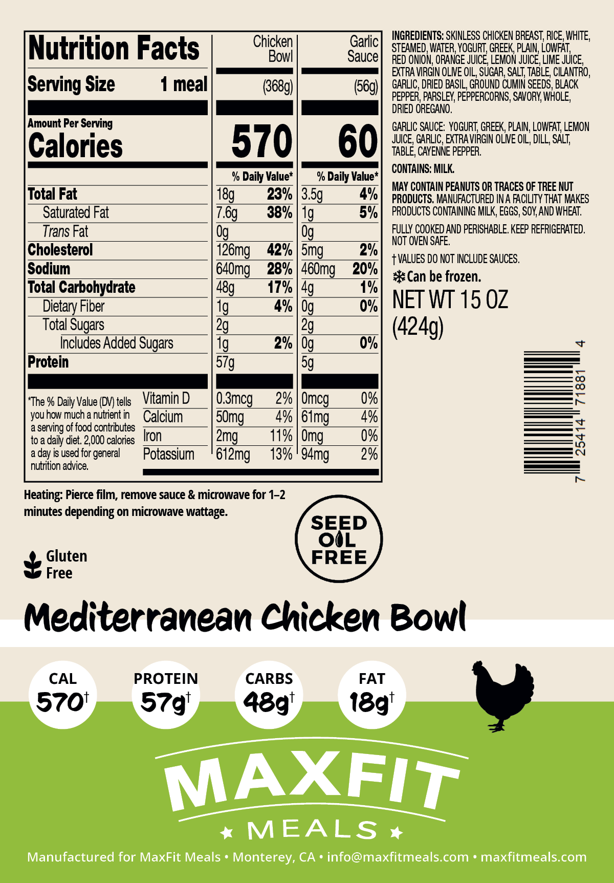 Mediterranean Chicken Bowl