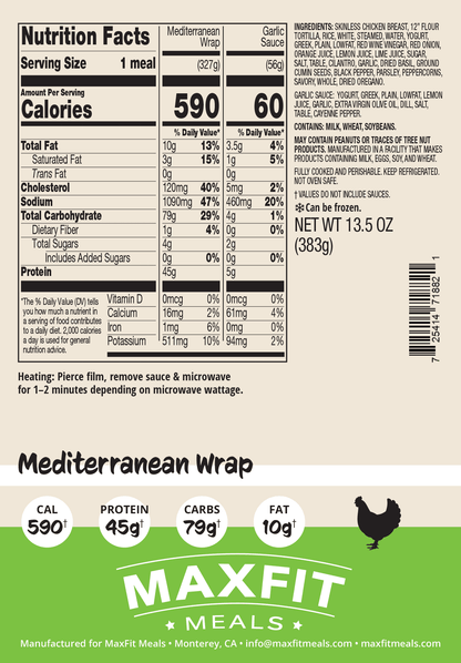 Mediterranean Chicken Wrap
