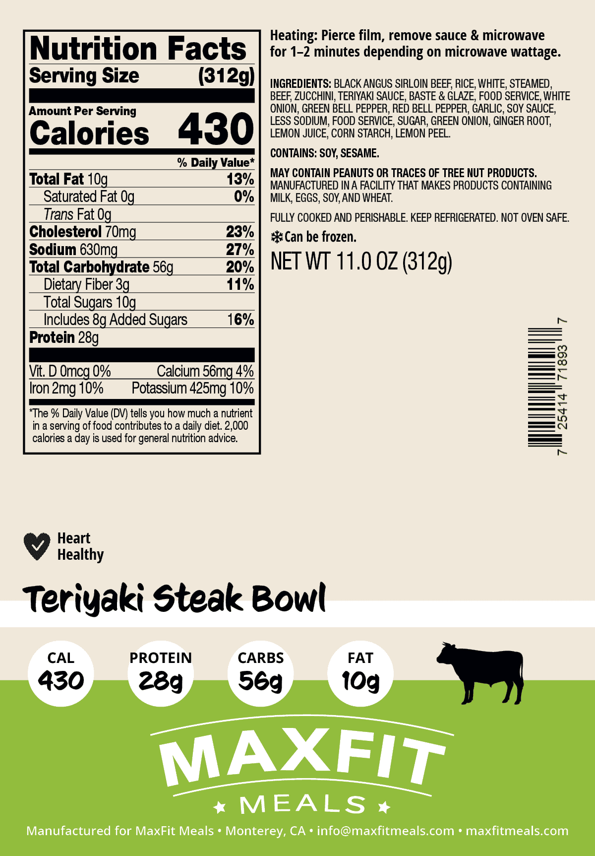 Teriyaki Steak Bowl
