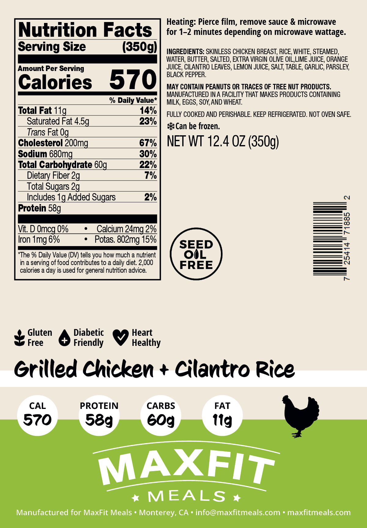 Grilled Chicken + Cilantro Rice