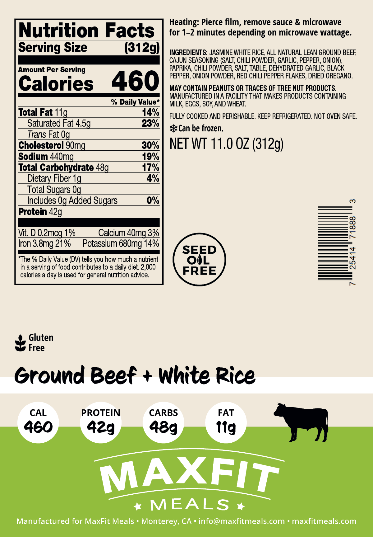 Ground Beef + White Rice