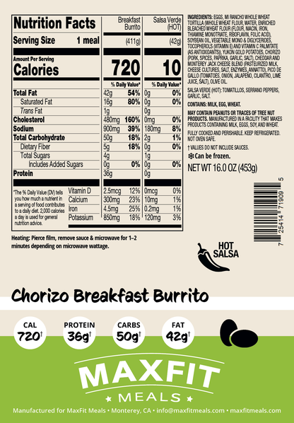 Chorizo Breakfast Burrito