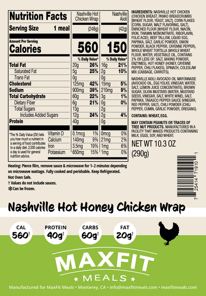 Nashville Hot Honey Chicken Wrap