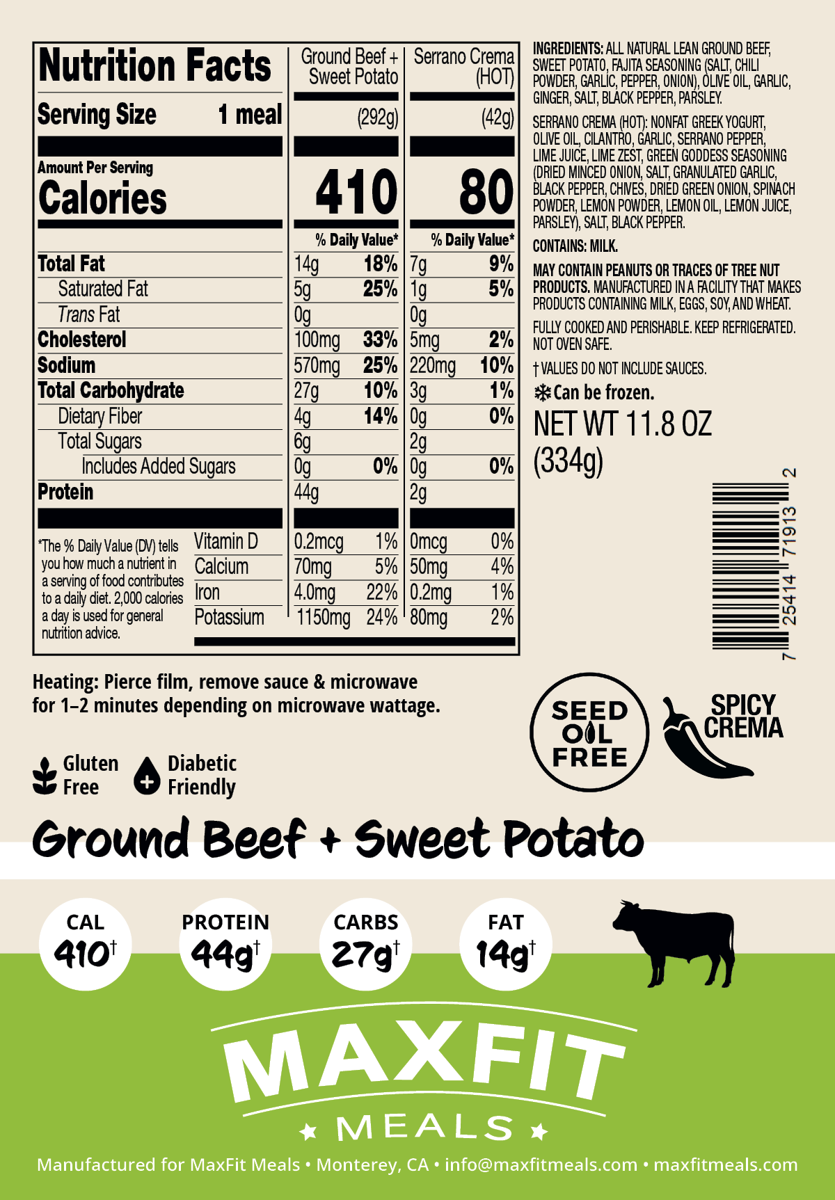 Ground Beef + Sweet Potato