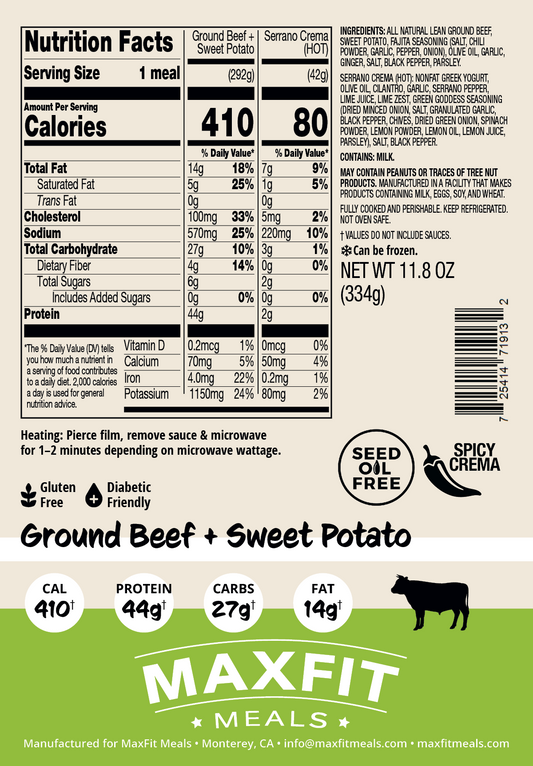 Ground Beef + Sweet Potato