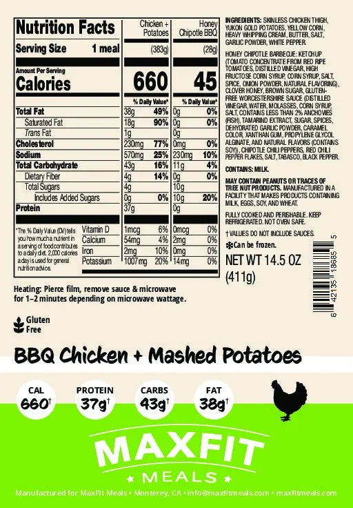 BBQ Chicken + Mashed Potatoes