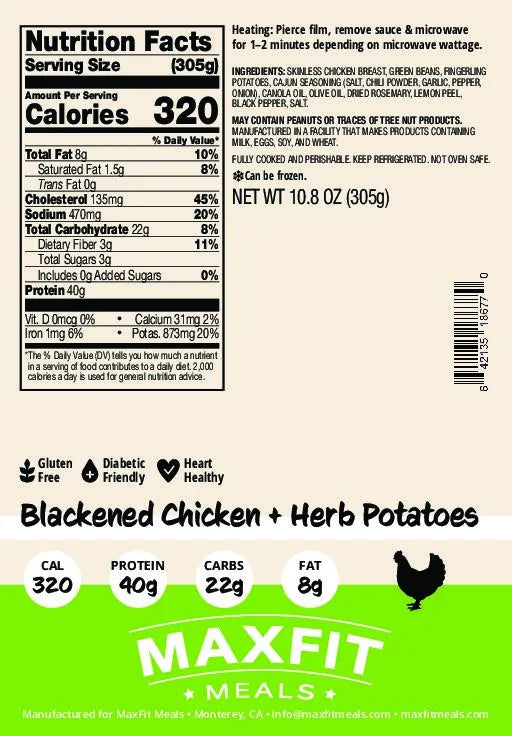 Blackened Chicken + Herbed Potatoes