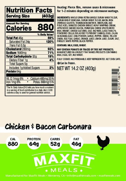 Chicken and Bacon Carbonara