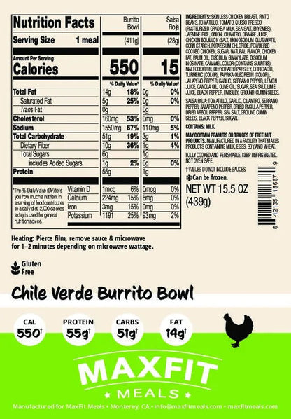 Chile Verde Burrito Bowl