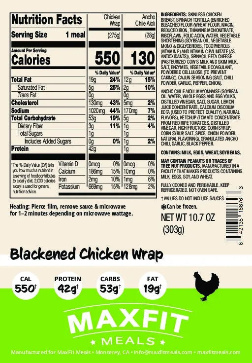 Blackened Chicken Wrap