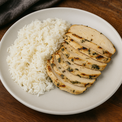 Lemon Herb Chicken + White Rice