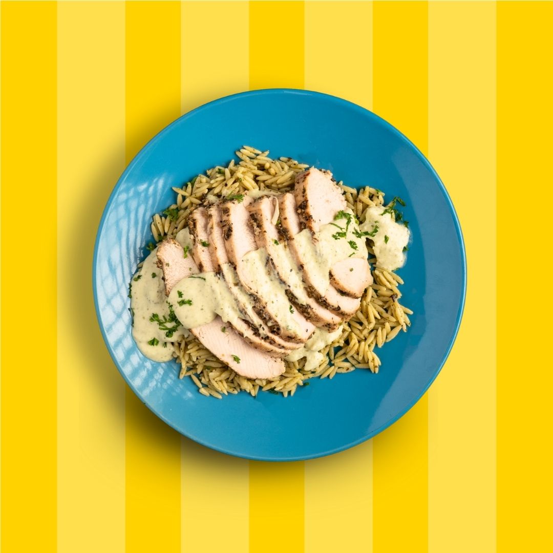 Lemon Herb Chicken with Orzo