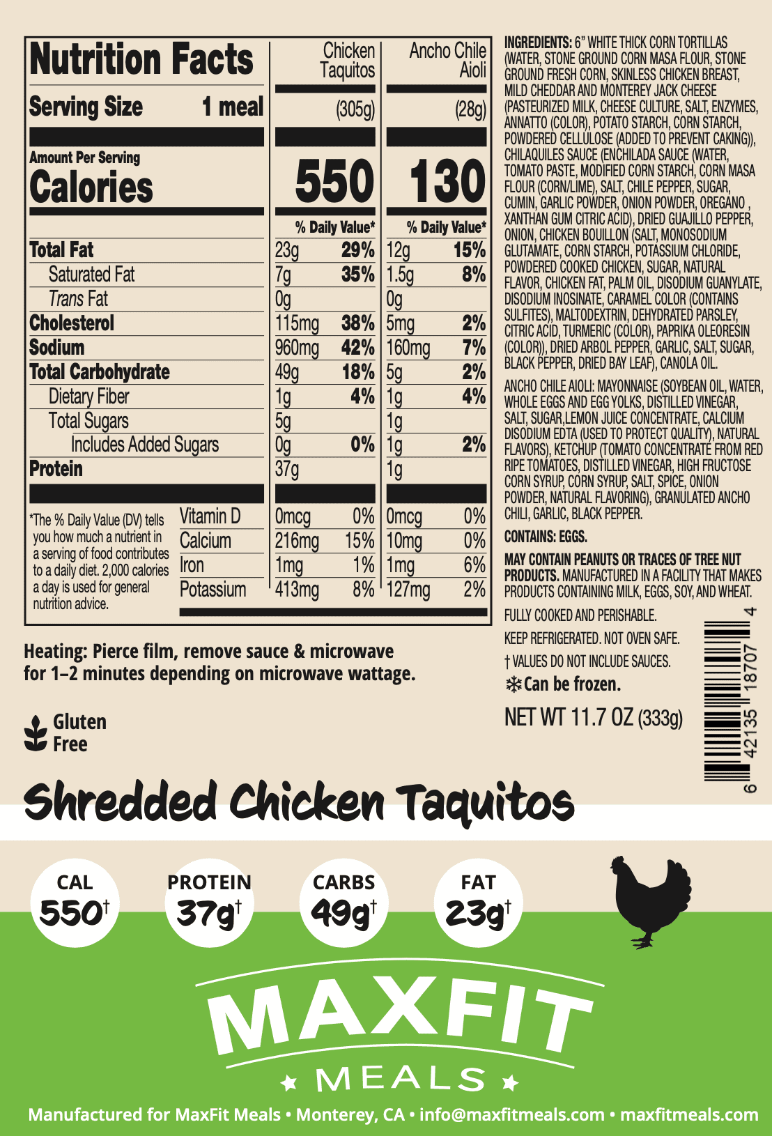 Shredded Chicken Taquitos
