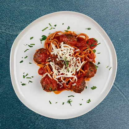 Spaghetti + Lean Meatballs